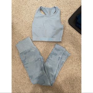 Jed north light blue camo matching set